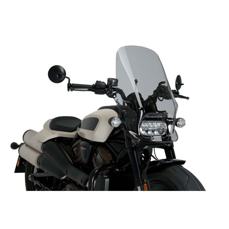 Bulle Puig Naked NG Touring pour Harley D Sportster S RH1250S 2021-2024, fumee claire