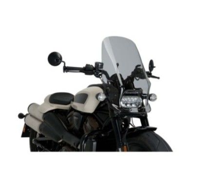 Bulle Puig Naked NG Touring pour Harley D Sportster S RH1250S 2021-2024, fumee claire