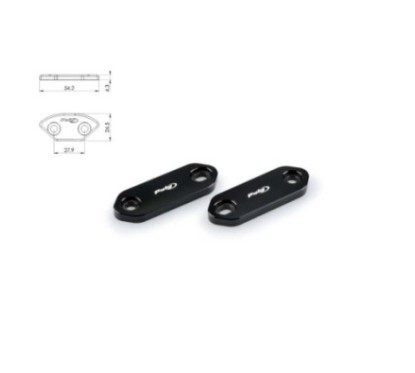 puig tappo foro specchietto per kawasaki ninja 125 2019 nero