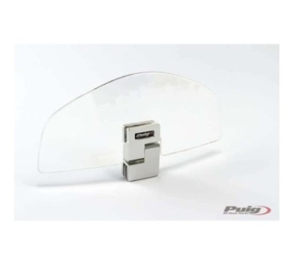 PUIG DEFLECTOR FIXING THROUGH TRANSPARENT CLIP-ON - Dimensions (HxL): 79x186 mm. - No drilling required - COD. 4639W