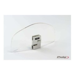 PUIG DEFLECTOR FIXING THROUGH TRANSPARENT CLIP-ON - Dimensions (HxL): 92x191 mm. - No drilling required - COD. 4717W