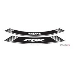 PUIG STICKERS FOR RIMS HONDA CBR WHITE - The set consists of 8 adhesive strips - COD. 5524B