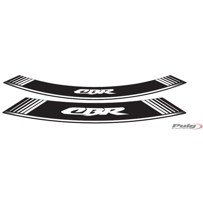 puig stickers rims honda cbr white the set consists of 8 adhesive strips cod 5524b