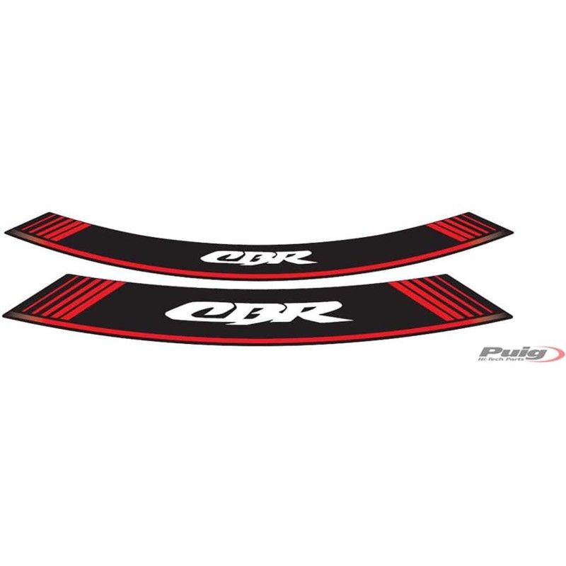 puig stickers rims honda cbr red the set consists of 8 adhesive strips cod 5524r