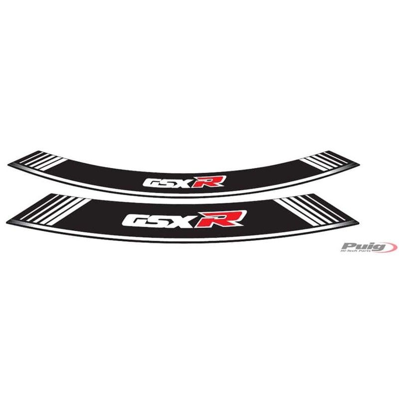 Puig Aufkleber Felgen Suzuki GSX R weiss das Set besteht aus 8 Klebestreifen Cod 5525b