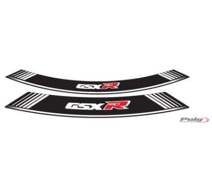 PUIG STICKERS FOR RIMS SUZUKI GSX-R WHITE - The set consists of 8 adhesive strips - COD. 5525B