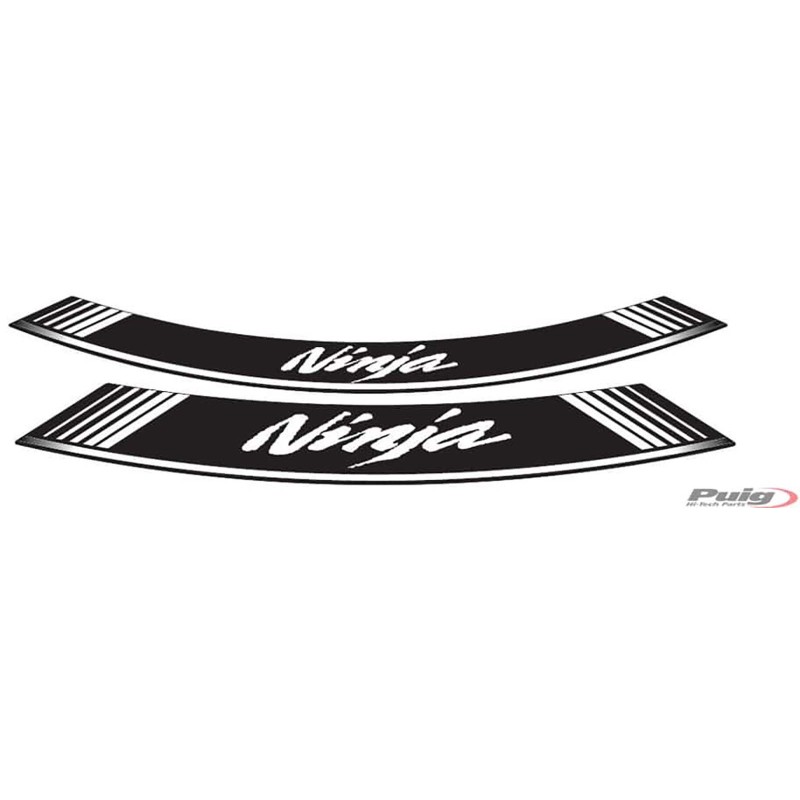 puig stickers rims kawasaki ninja white the set consists of 8 adhesive strips cod 5528b