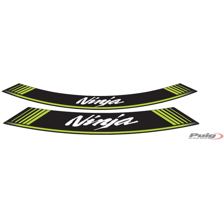 PUIG STICKERS FOR WHEELS KAWASAKI NINJA GREEN - The set consists of 8 adhesive strips - COD. 5528V