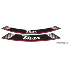 PUIG STICKERS FOR RIMS YAMAHA T-MAX SILVER - The set consists of 8 adhesive strips - COD. 5532P