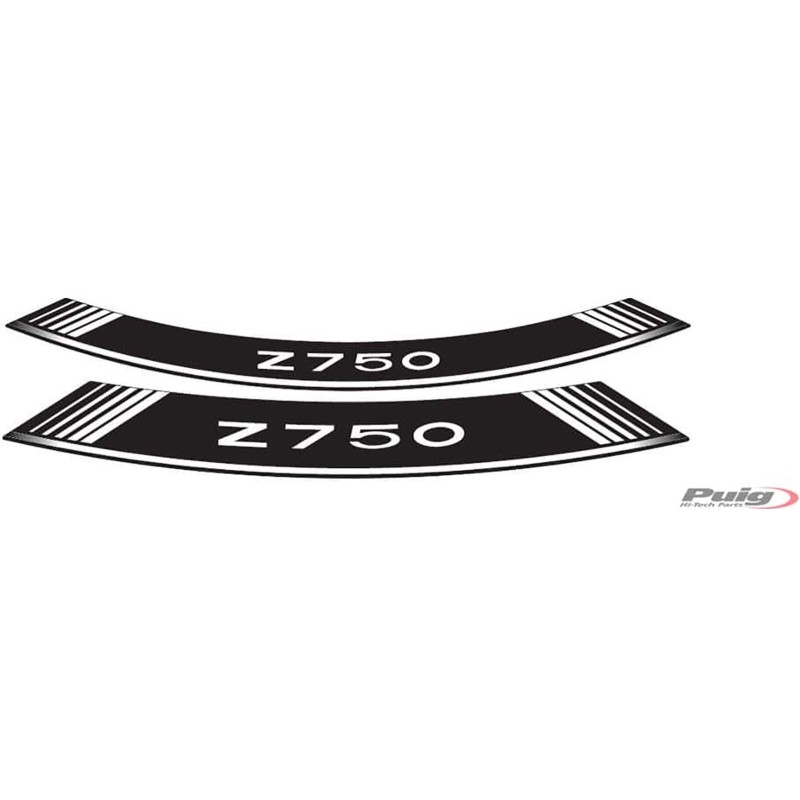 puig adesivi cerchi kawasaki z750 bianco il set consiste di 8 strisce adesive cod 5545b