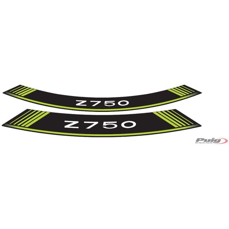 Adhesivos llantas puig kawasaki z750 verde el set consta de 8 tiras adhesivas cod 5545v
