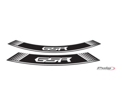 PUIG ADHESIVOS LLANTAS SUZUKI GSR BLANCO - El set se compone de 8 tiras adhesivas - COD. 5989B