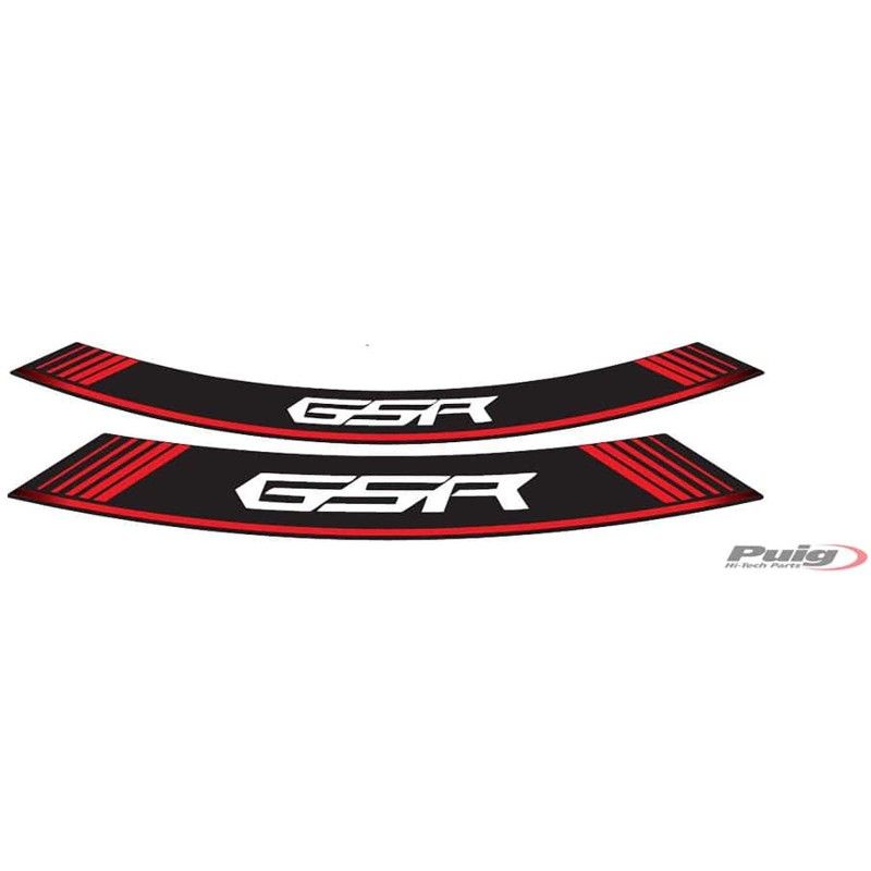 puig stickers rims suzuki gsr red the set consists of 8 adhesive strips cod 5989r