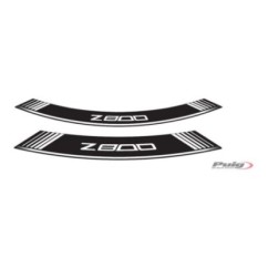 PUIG ADHESIVOS RUEDAS KAWASAKI Z800 BLANCO - El set se compone de 8 tiras adhesivas - COD. 6561B