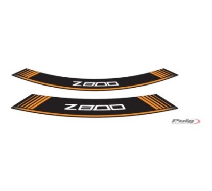 PUIG ADHESIVOS LLANTAS KAWASAKI Z800 NARANJA - El set se compone de 8 tiras adhesivas - COD. 6561T