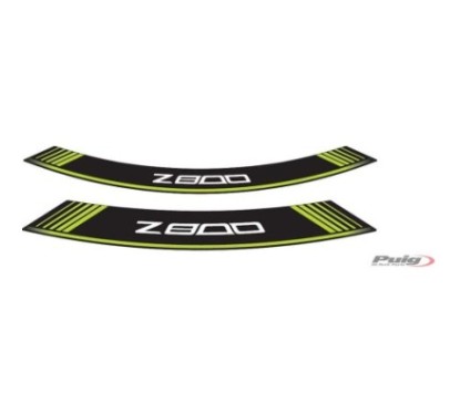 AUTOCOLLANTS DE ROUES PUIG KAWASAKI Z800 VERT - L'ensemble AVEC est composE de 8 bandes adhEsives - COD. 6561V