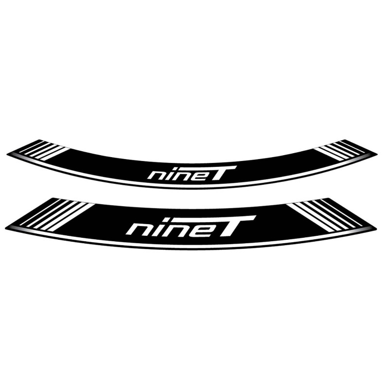 Puig Aufkleber Felgen BMW R Nine T weiss das Set besteht aus 8 Klebestreifen Cod. 9133b