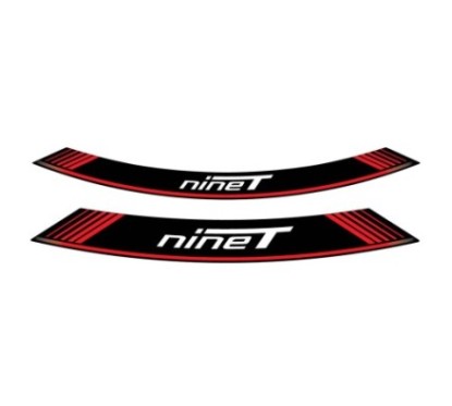 PUIG STICKERS FOR RIMS BMW R NINE T RED - The set consists of 8 adhesive strips - COD. 9133R