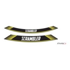 AUTOCOLLANTS DE ROUES PUIG DUCATI SCRAMBLER JAUNE - L'ensemble AVEC est composE de 8 bandes adhEsives - COD. 9134G