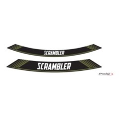 AUTOCOLLANTS POUR JANTES PUIG DUCATI SCRAMBLER VERT - L'ensemble AVEC est composE de 8 bandes adhEsives - COD. 9134V