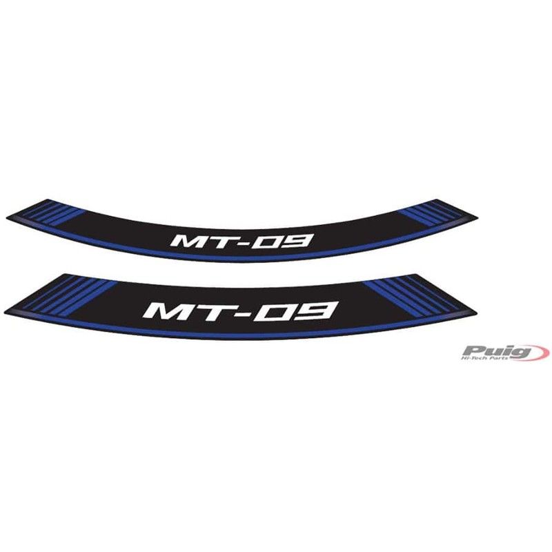 Adhesivos llantas puig yamaha mt 09 azul el set consta de 8 tiras adhesivas cod 9135a