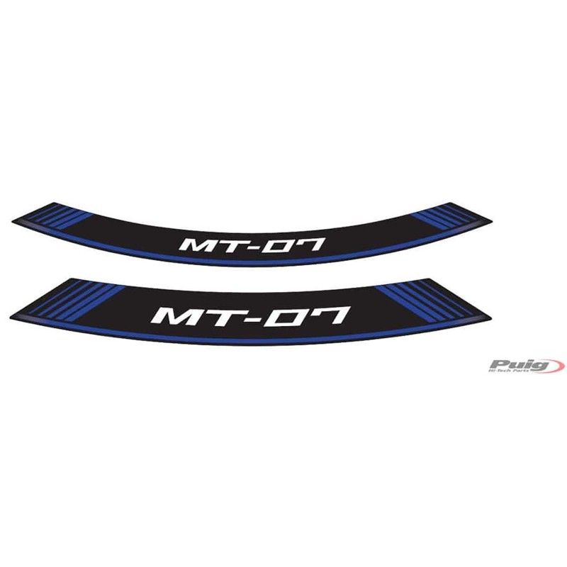 Adhesivos llantas puig yamaha mt 07 azul el set consta de 8 tiras adhesivas cod 9136a