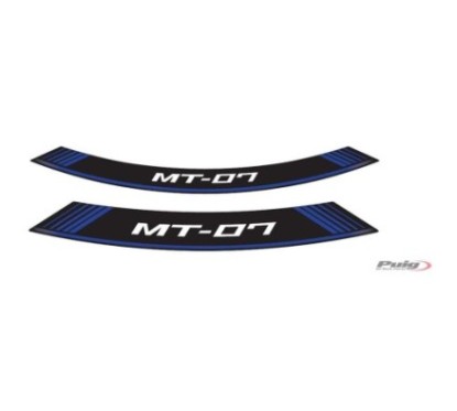 AUTOCOLLANTS POUR JANTES PUIG YAMAHA MT-07 BLEU - L'ensemble AVEC est composE de 8 bandes adhEsives - COD. 9136A