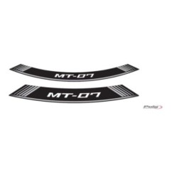 AUTOCOLLANTS POUR JANTES PUIG YAMAHA MT-07 ARGENT - L'ensemble AVEC est composE de 8 bandes adhEsives - COD. 9136P