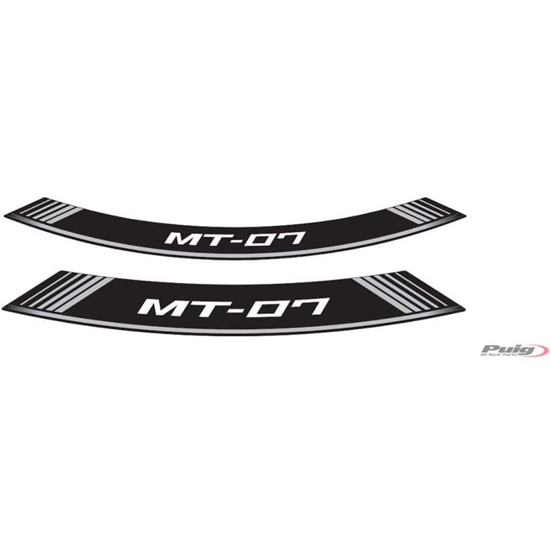 puig stickers rims yamaha mt 07 silver the set consists of 8 adhesive strips cod 9136p