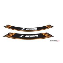 PUIG STICKERS FOR RIMS KAWASAKI Z650 ORANGE - The set consists of 8 adhesive strips - COD. 9290T