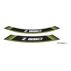 PUIG ADHESIVOS RUEDAS KAWASAKI Z650 VERDE - El set se compone de 8 tiras adhesivas - COD. 9290V