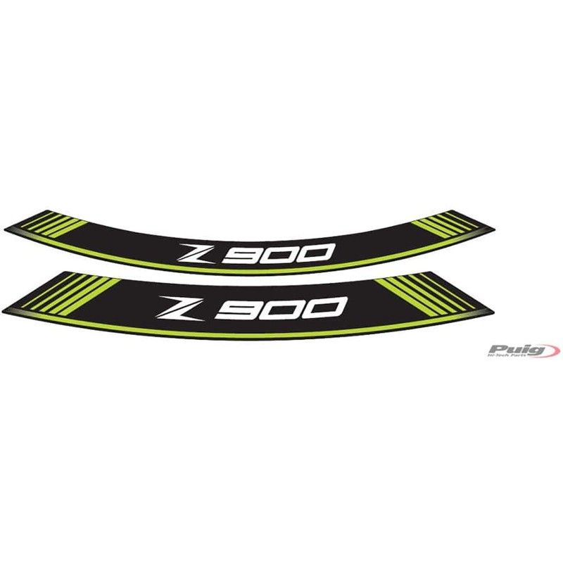 puig adesivi cerchi kawasaki z900 verde il set consiste di 8 strisce adesive cod 9291v