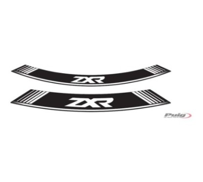 PUIG STICKERS FOR WHEELS KAWASAKI ZXR WHITE - The set consists of 8 adhesive strips - COD. 9292B