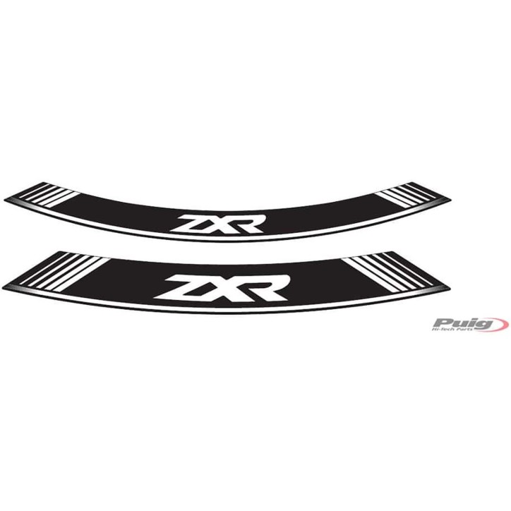 PUIG ADHESIVOS RUEDAS KAWASAKI ZXR BLANCO - El set se compone de 8 tiras adhesivas - COD. 9292B