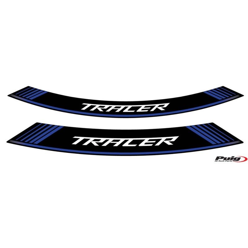 puig adesivi cerchi yamaha tracer blu il set consiste di 8 strisce adesive cod 9293a