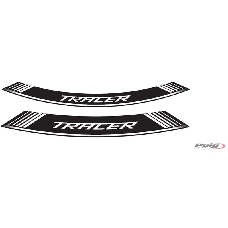 PUIG WHITE RIMS STICKERS YAMAHA TRACER - DAS SET BESTEHT AUS 8 KLEBESTREIFEN - COD. 9293B