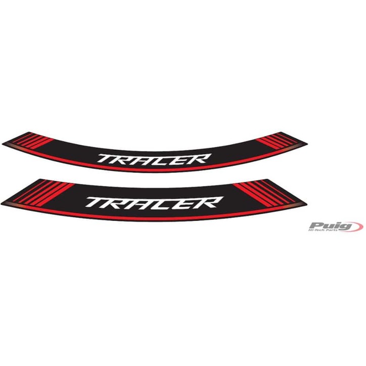 PUIG STICKERS FOR RIMS YAMAHA TRACER RED - The set consists of 8 adhesive strips - COD. 9293R