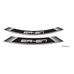 PUIG RIMS STICKER KAWASAKI ER-6N F WEISS ? DAS SET BESTEHT AUS 8 KLEBESTREIFEN ? COD. 9311B