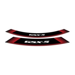 AUTOCOLLANTS POUR JANTES PUIG SUZUKI GSX-S ROUGE - L'ensemble AVEC est composE de 8 bandes adhEsives - COD. 9442R