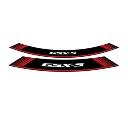 AUTOCOLLANTS POUR JANTES PUIG SUZUKI GSX-S ROUGE - L'ensemble AVEC est composE de 8 bandes adhEsives - COD. 9442R