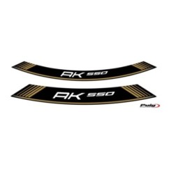 PUIG STICKERS FOR RIMS KYMCO AK 550 GOLD - The set consists of 8 adhesive strips - COD. 9630O