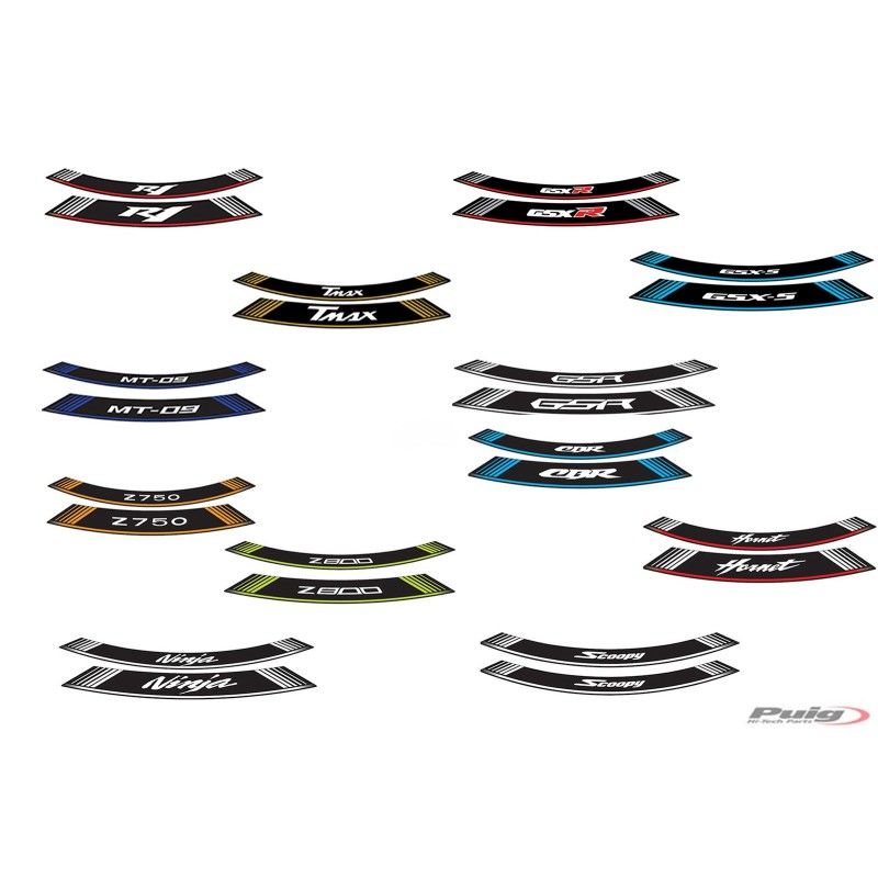 Adhesivos para llantas Puig con logo para Kawasaki ZX-10RR 21-24