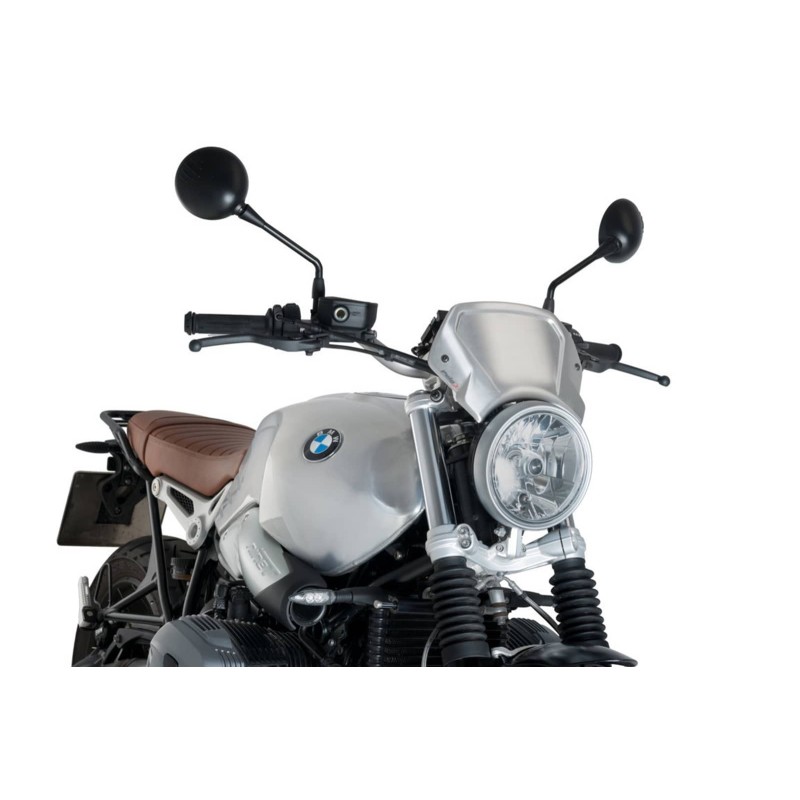 PUIG CARENATURA FRONTALE IN ALLUMINIO PER BMW R NINE T ANNO 14-22 COLORE SILVER