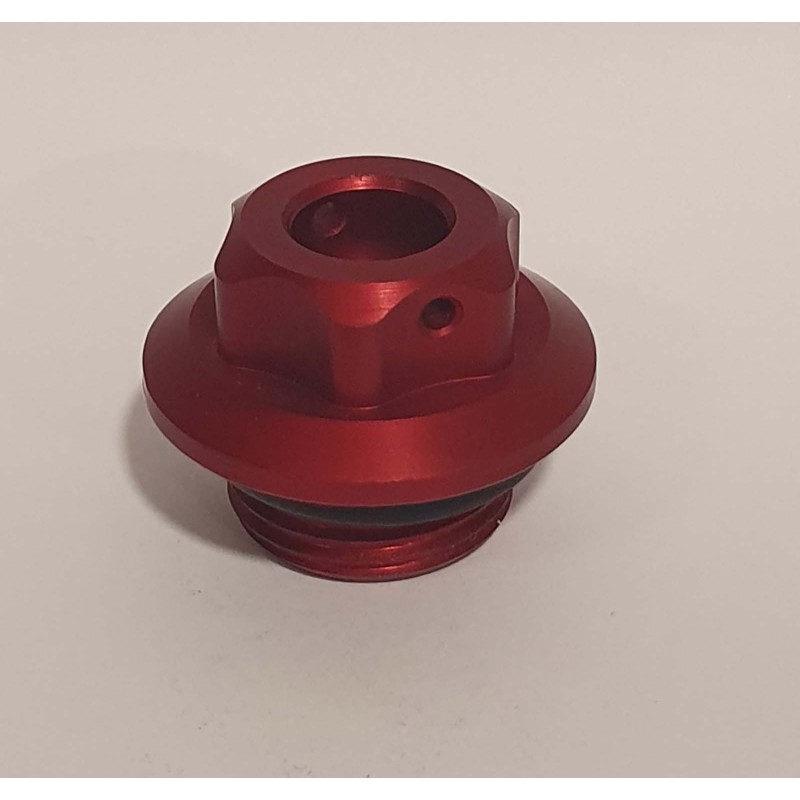 RACINGBIKE ENGINE OIL CAP COLOR RED - COD. T001R - Thread: M22x1.5. - OFFER
