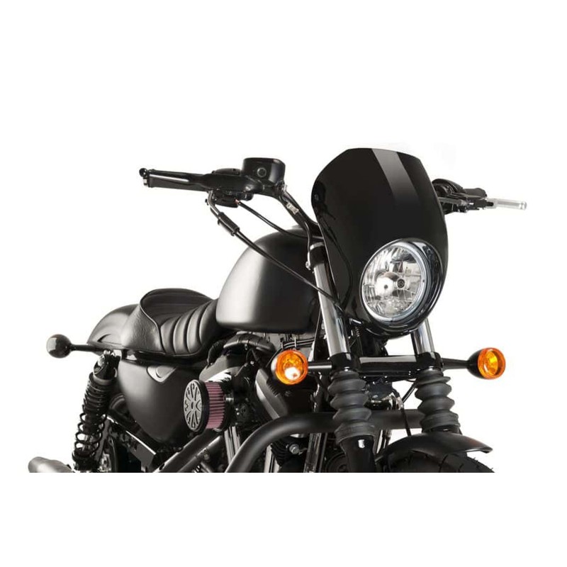 CUSTOM ACCES CUPOLINO SEMICARENATO FREE SPIRIT PER HARLEY DAVIDSON SPORTSTER 883 IRON ANNO 09-20 COLORE NERO