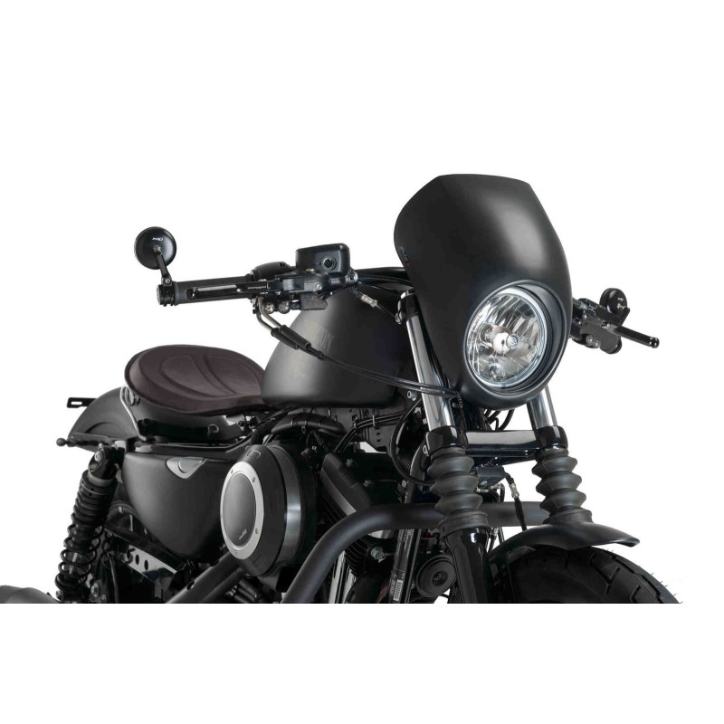 CUSTOM ACCES CUPOLINO SEMICARENATO FREE SPIRIT PER HARLEY DAVIDSON SPORTSTER 883 IRON ANNO 09-20 COLORE NERO OPACO