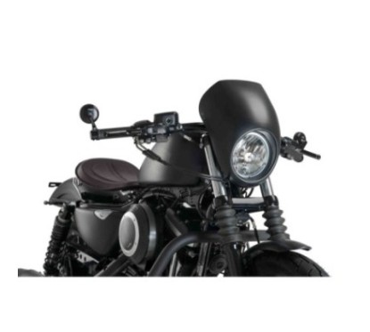 CUSTOM ACCES PARE - BRISE SEMI-CARENE FREE SPIRIT HARLEY D. SPORTSTER IRON 09-20 NOIR OPAQUE