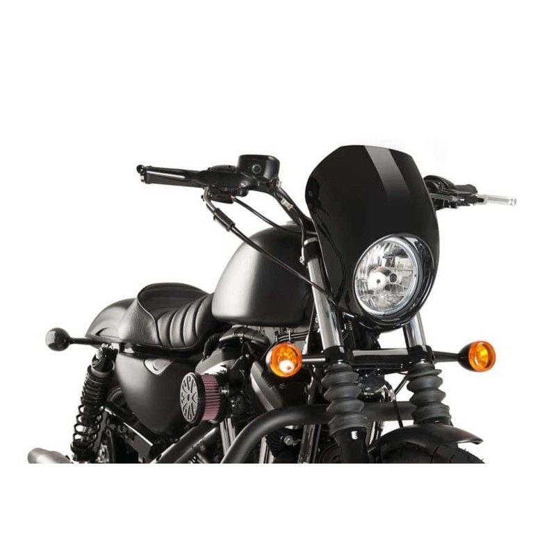 Carenado semipermanente Free Spirit para Harley D Sportster Low 05-10, color negro.