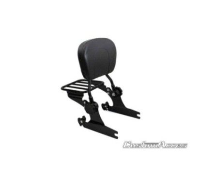 Dossier Custom Access Luxus Softail pour Harley Davidson Softail Cross Bones FLSTSB 08-11, noir RSD001N