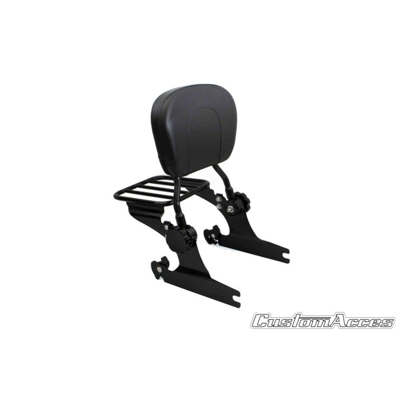 Respaldo Softail de lujo Custom Access para Harley-Davidson Softail Standard FXST 03-15, negro, RSD001N